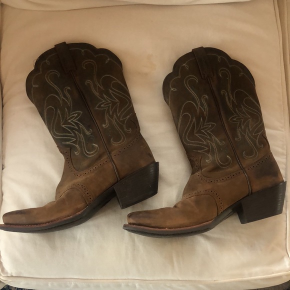 Ariat Round Up Square Toe Western Boots - Picture 2 of 4
